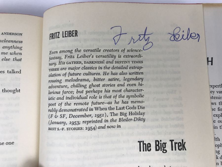 Signed 1958 Hardcover Book The Best From Fantasy And Science Fiction Seventh Series Signed By G.C. Edmondson, Poul Anderson And Fritz Leiber [Photo 12]