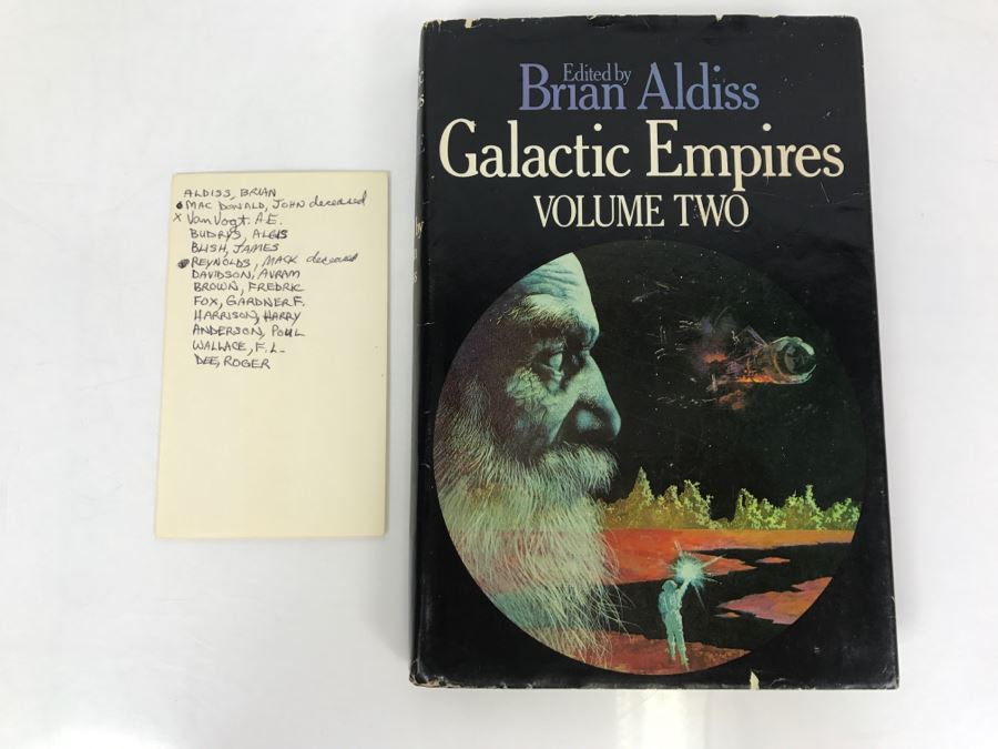Signed 1976 Hardcover Book Galactic Empires Volume II Signed By A.E. Van Vogt [Photo 2]