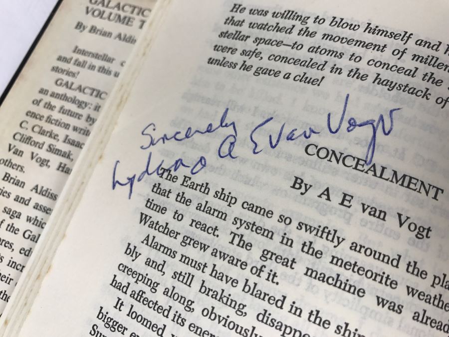 Signed 1976 Hardcover Book Galactic Empires Volume II Signed By A.E. Van Vogt [Photo 9]