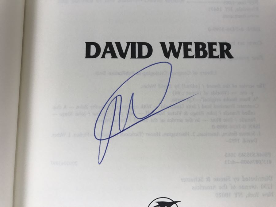 Signed First Printing 2003 Hardcover Book The Service Of The Sword By David Weber [Photo 6]