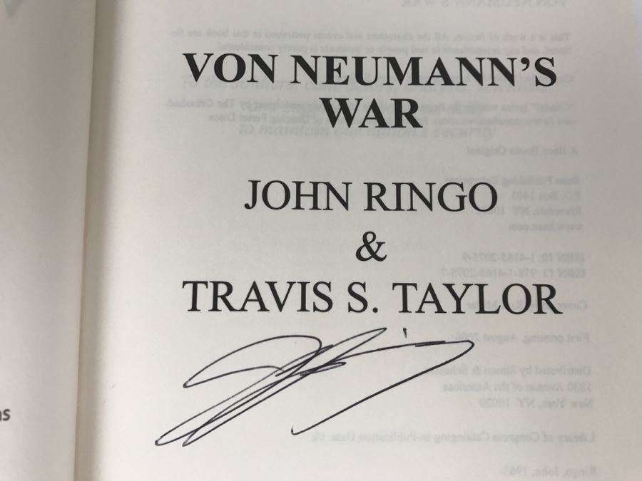 Signed First Printing 2006 Hardcover Book Von Neumann's War By John Ringo And Travis S. Taylor (Signed By John Ringo) [Photo 6]