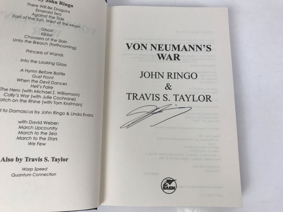 Signed First Printing 2006 Hardcover Book Von Neumann's War By John Ringo And Travis S. Taylor (Signed By John Ringo) [Photo 5]