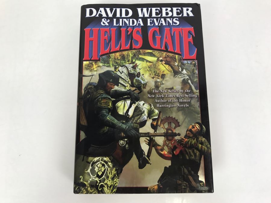 Signed First Printing Hardcover Book Hell's Gate By David Weber And Linda Evans (Signed By David Weber) [Photo 2]