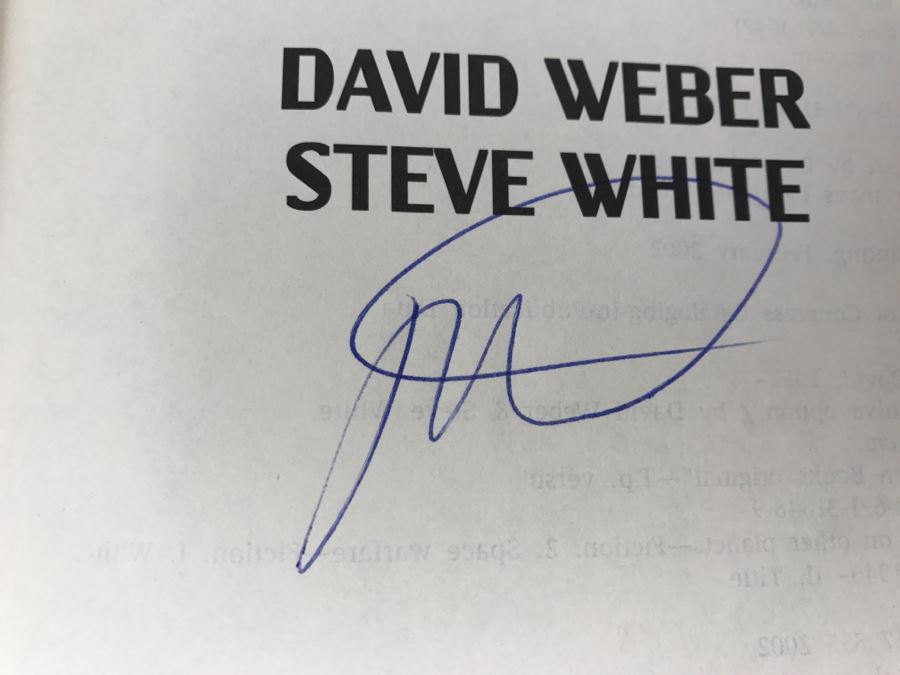 Signed First Printing 2002 Hardcover Book The Shiva Option By David Weber And Steve White (Signed By David Weber) [Photo 7]