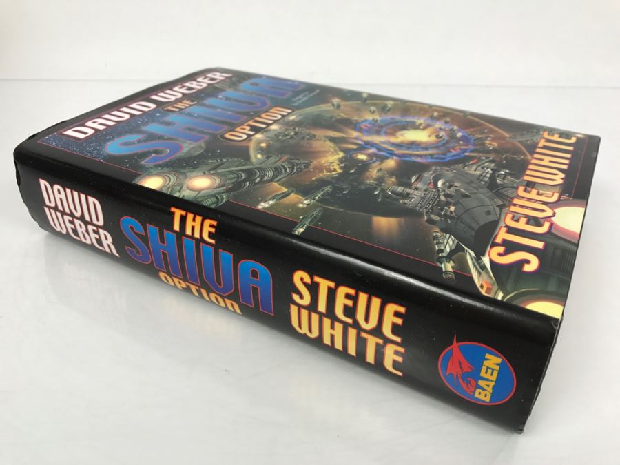 Signed First Printing 2002 Hardcover Book The Shiva Option By David Weber And Steve White (Signed By David Weber) [Photo 3]