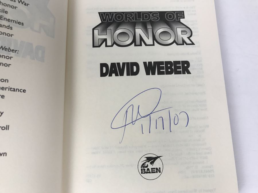 Signed First Printing 1999 Hardcover Book Worlds Of Honor By David Weber [Photo 6]