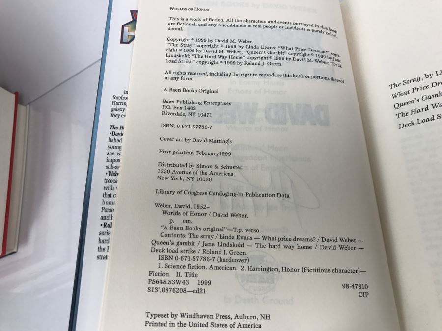 Signed First Printing 1999 Hardcover Book Worlds Of Honor By David Weber [Photo 8]