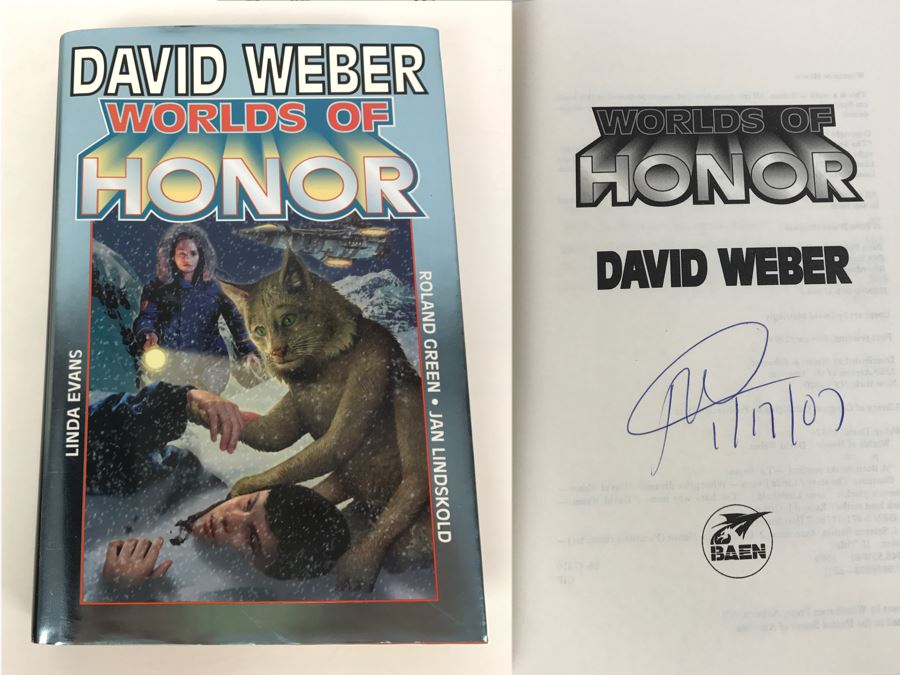 Signed First Printing 1999 Hardcover Book Worlds Of Honor By David Weber [Photo 1]