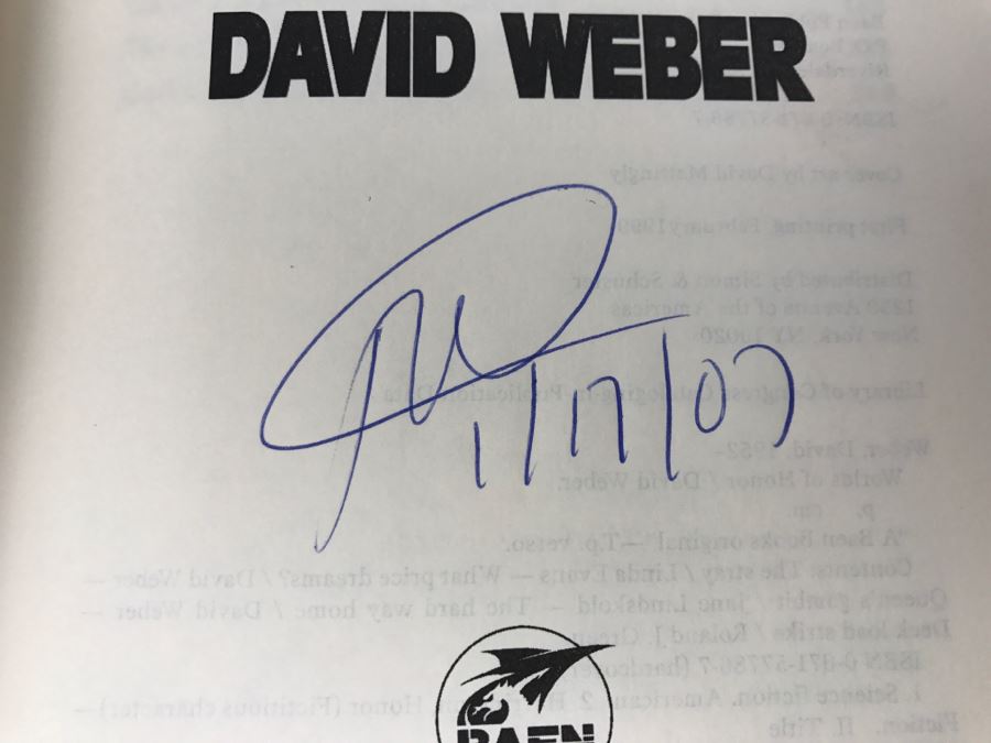 Signed First Printing 1999 Hardcover Book Worlds Of Honor By David Weber [Photo 7]