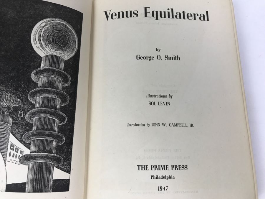 Signed 1947 Hardcover Book Venus Equilateral By George O. Smith [Photo 9]