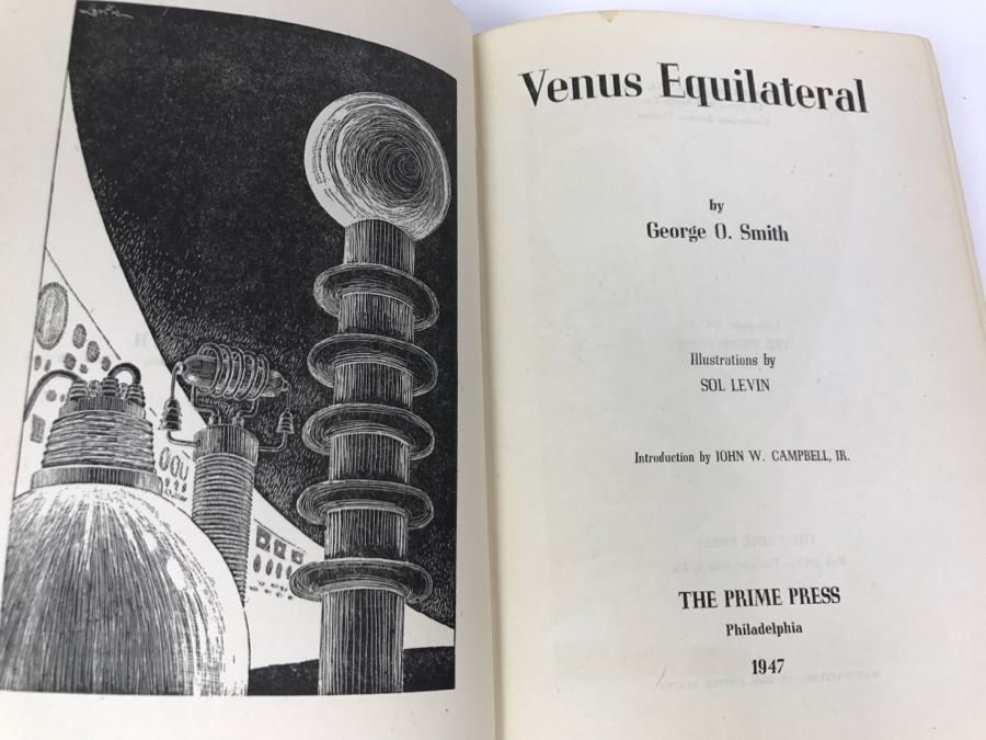Signed 1947 Hardcover Book Venus Equilateral By George O. Smith [Photo 2]