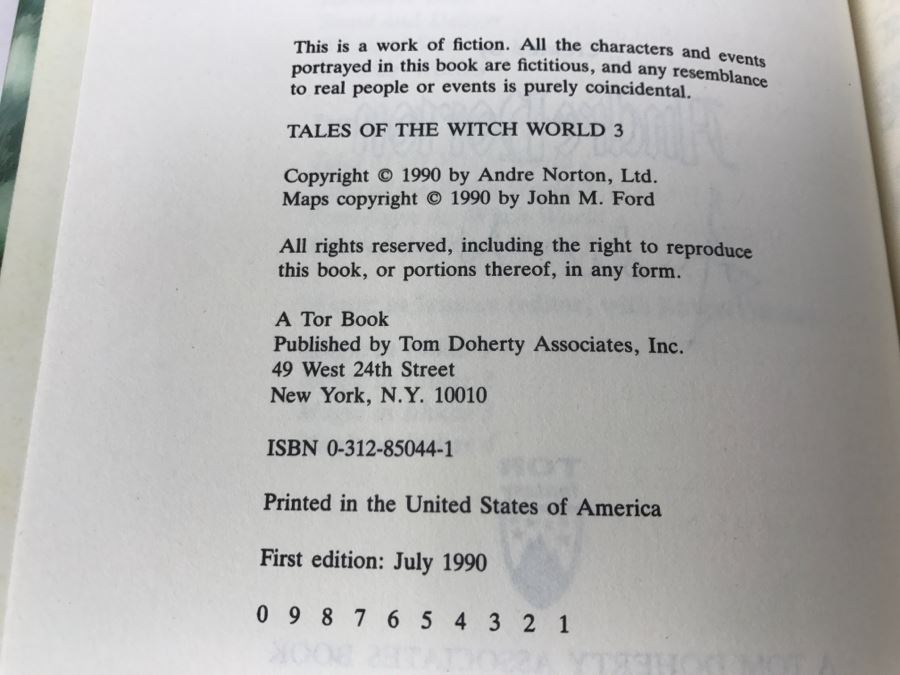 Signed First Edition 1990 Hardcover Book Tales Of The Witch World 3 ...