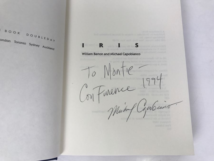 Signed First Edition 1990 Hardcover Book IRIS By William Barton And Michael Capobianco (Signed By Michael Capobianco) [Photo 5]