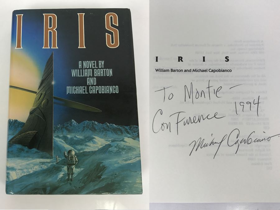 Signed First Edition 1990 Hardcover Book IRIS By William Barton And Michael Capobianco (Signed By Michael Capobianco) [Photo 1]
