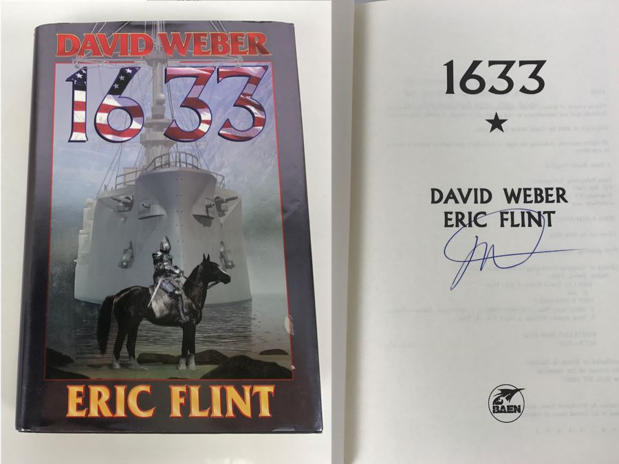 Signed First Printing 2002 Hardcover Book 1633 By David Weber And Eric Flint (Signed By David Weber) [Photo 1]