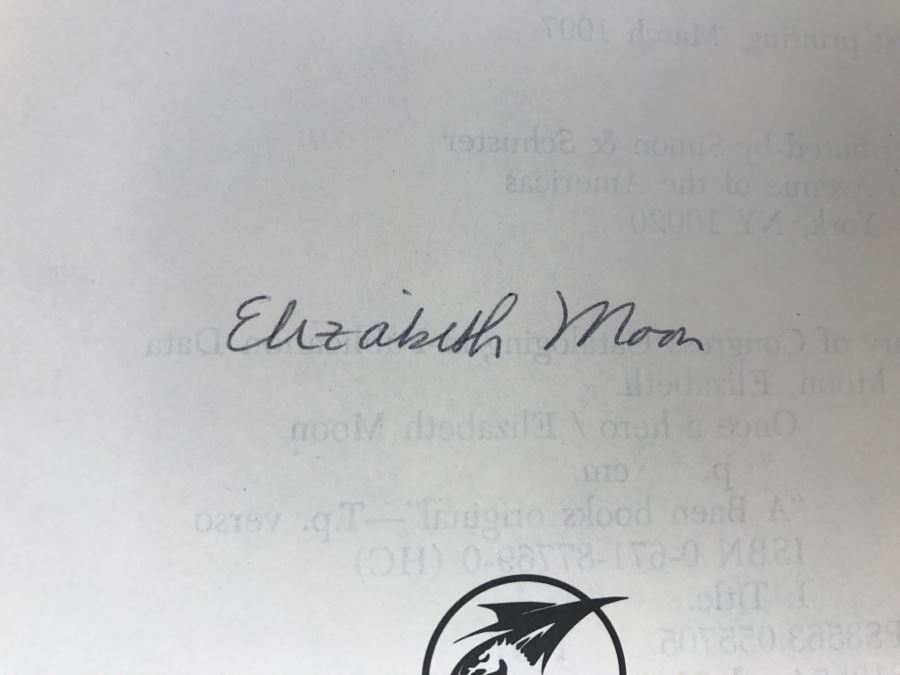 Signed First Printing 1997 Hardcover Book Once A Hero By Elizabeth Moon [Photo 6]