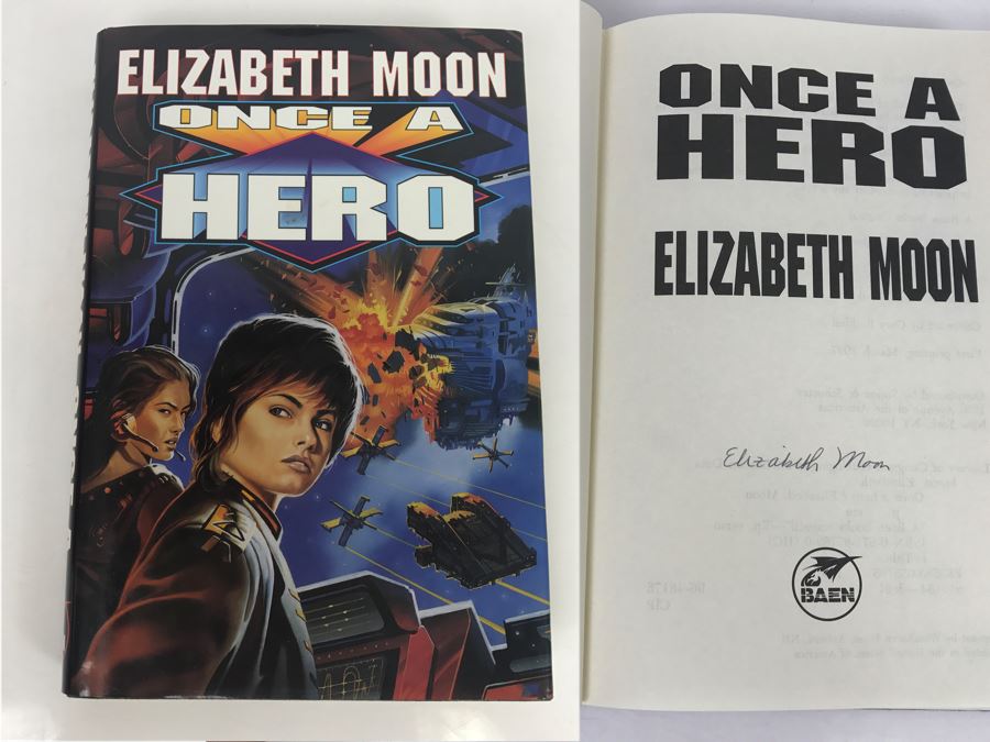 Signed First Printing 1997 Hardcover Book Once A Hero By Elizabeth Moon [Photo 1]
