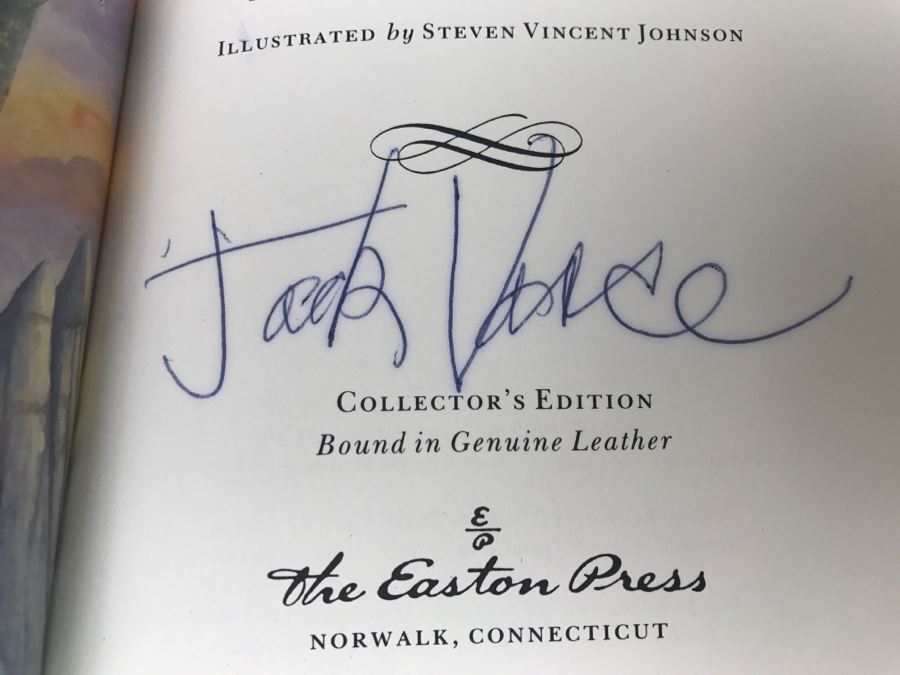 Signed Easton Press Hardcover Book The Dragon Masters By Jack Vance [Photo 7]