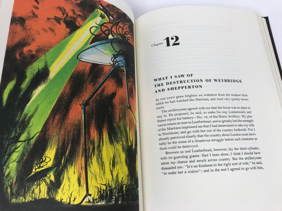 Easton Press Hardcover Book The War Of The Worlds By H.G. Wells Masterpiece Of Science Fiction [Photo 2]