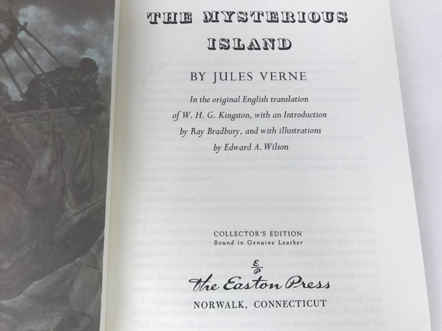 Easton Press Hardcover Book The Mysterious Island By Jules Verne [Photo 5]