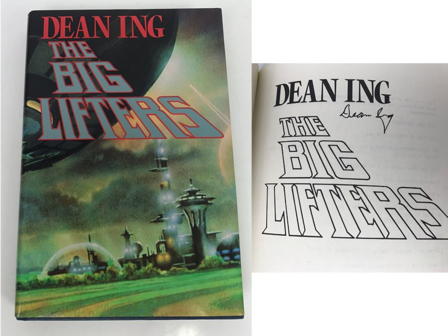 Signed First Printing 1988 Hardcover Book The Big Lifters By Dean Ing [Photo 1]