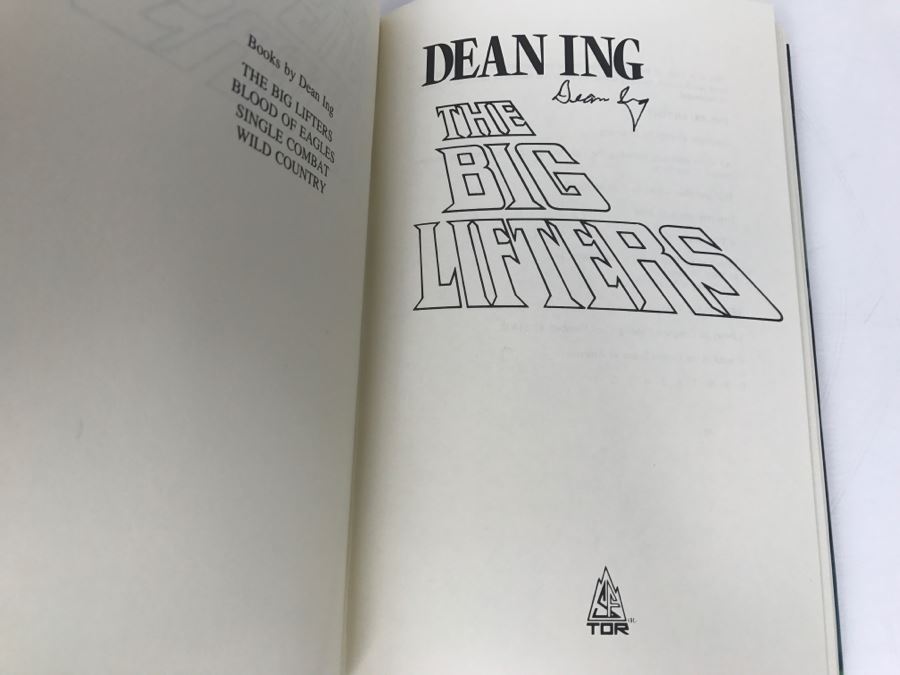 Signed First Printing 1988 Hardcover Book The Big Lifters By Dean Ing [Photo 5]