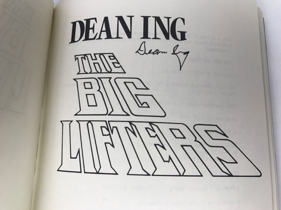 Signed First Printing 1988 Hardcover Book The Big Lifters By Dean Ing [Photo 6]