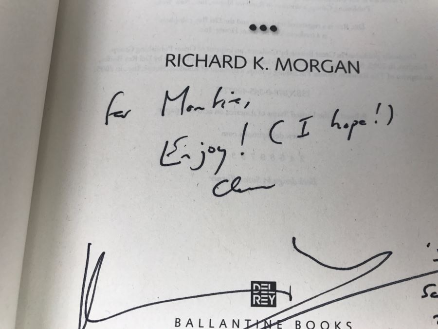Signed 2007 Paperback Book Woken Furies By Richard K. Morgan [Photo 7]