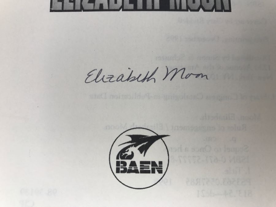 Signed First Printing 1998 Hardcover Book Rules Of Engagement By Elizabeth Moon [Photo 7]