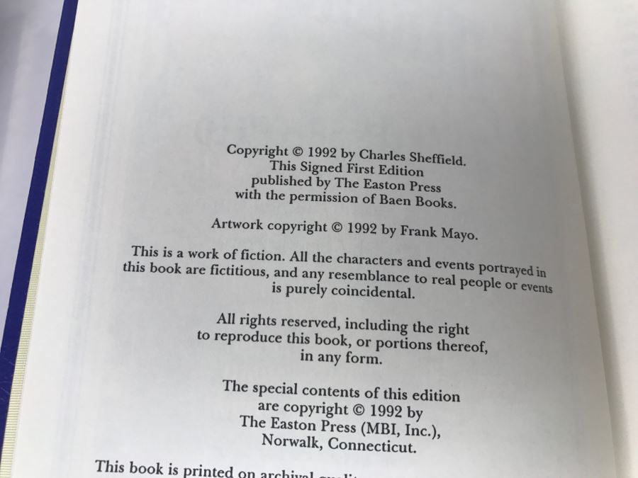 Signed First Edition Easton Press Hardcover Book Brother To Dragons By Charles Sheffield [Photo 14]