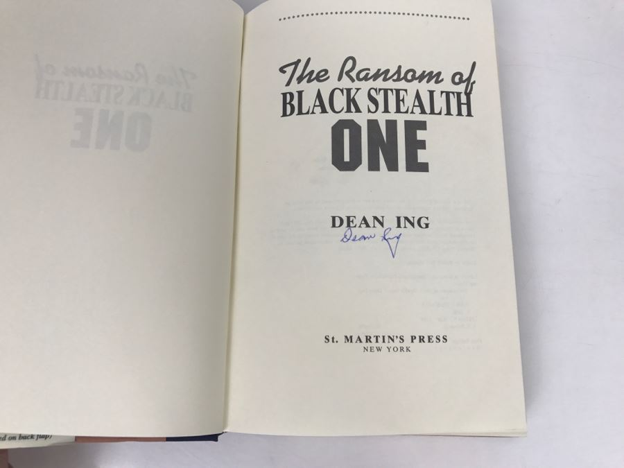 Signed First Edition 1989 Hardcover Book The Ransom Of Black Stealth One By Dean Ing [Photo 5]