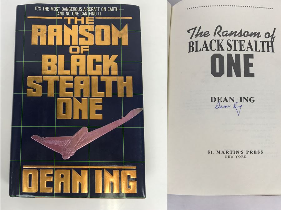 Signed First Edition 1989 Hardcover Book The Ransom Of Black Stealth One By Dean Ing [Photo 1]