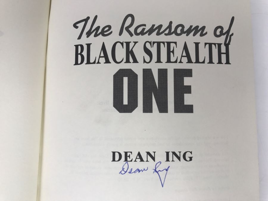 Signed First Edition 1989 Hardcover Book The Ransom Of Black Stealth One By Dean Ing [Photo 6]