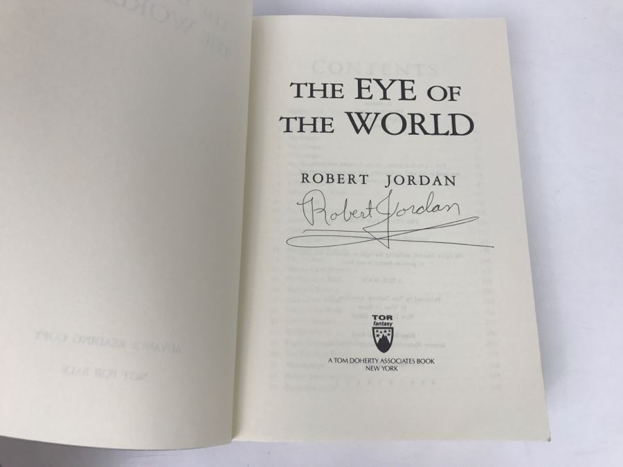 Signed First Edition 1990 Hardcover Book The Eye Of The World By Robert Jordan [Photo 8]