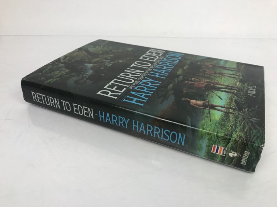 Signed 1988 Hardcover Book Return To Eden By Harry Harrison [Photo 3]