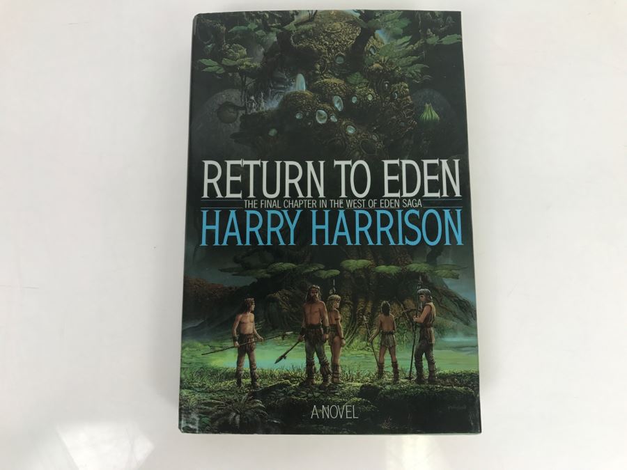 Signed 1988 Hardcover Book Return To Eden By Harry Harrison [Photo 2]