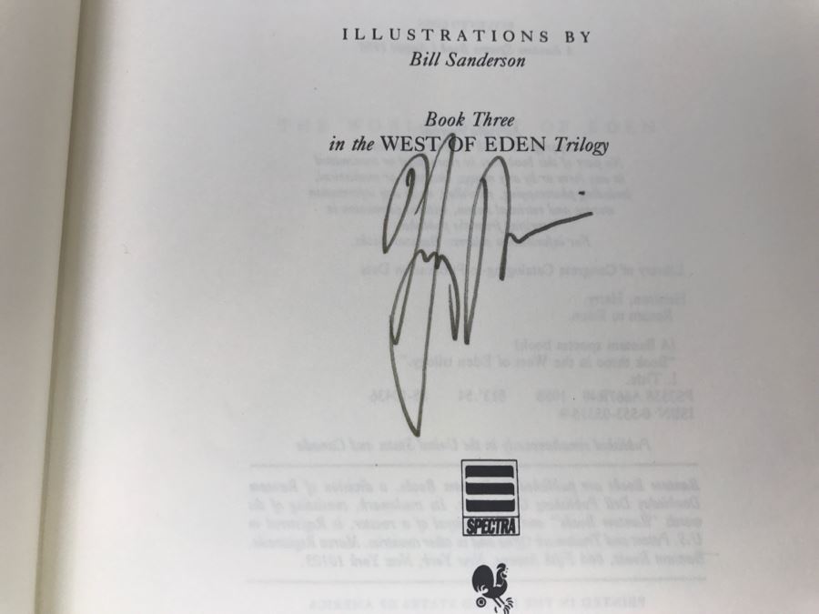 Signed 1988 Hardcover Book Return To Eden By Harry Harrison [Photo 7]