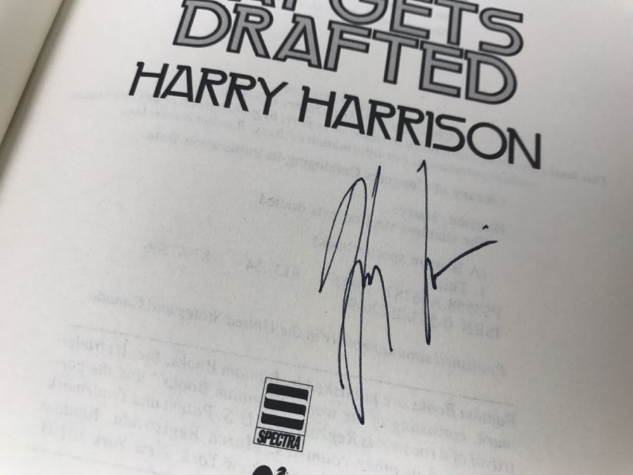 Signed 1987 Hardcover Book The Stainless Steel Rat Gets Drafted By Harry Harrison [Photo 7]