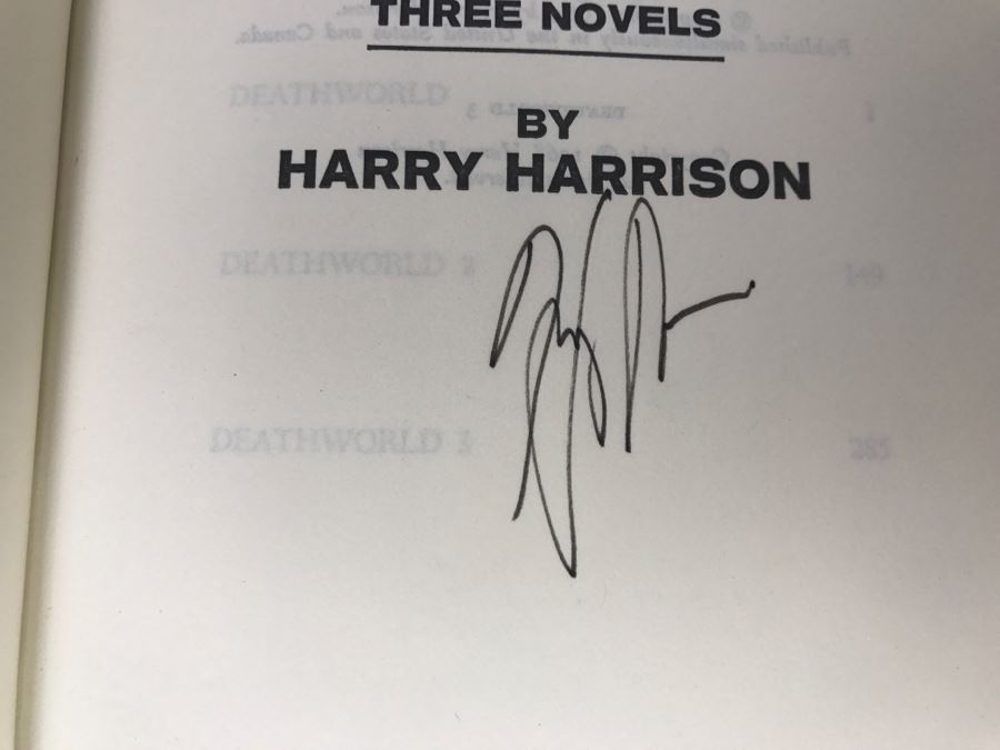 Signed Hardcover Book The Deathworld Trilogy By Harry Harrison [Photo 7]
