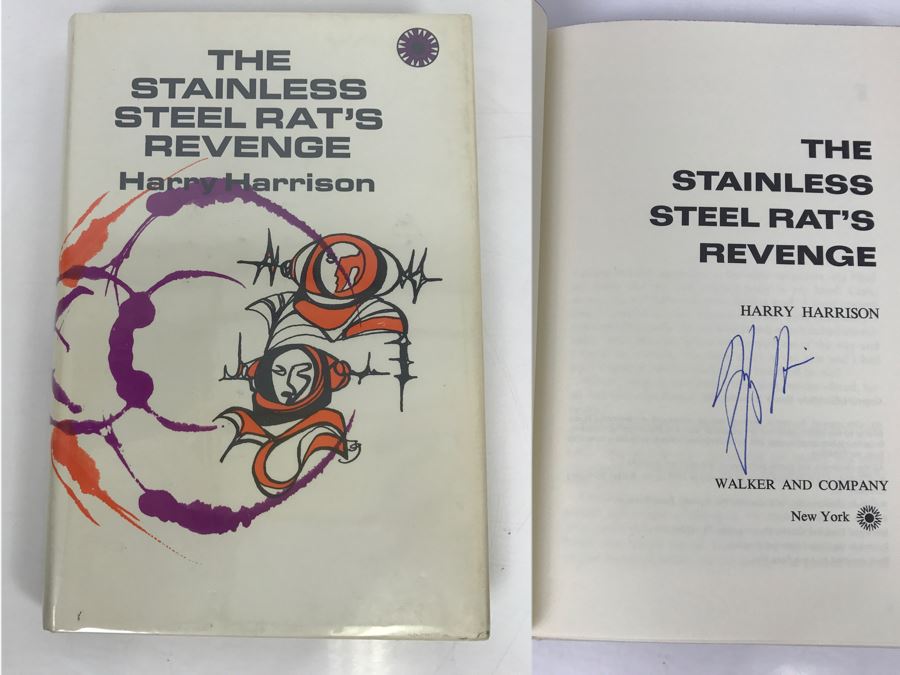 Signed 1970 Hardcover Book The Stainless Steel Rat's Revenge By Harry Harrison