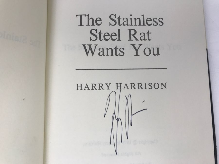 Signed 1979 Hardcover Book The Stainless Steel Rat Wants You By Harry Harrison [Photo 6]