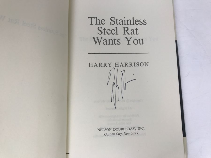 Signed 1979 Hardcover Book The Stainless Steel Rat Wants You By Harry Harrison [Photo 5]