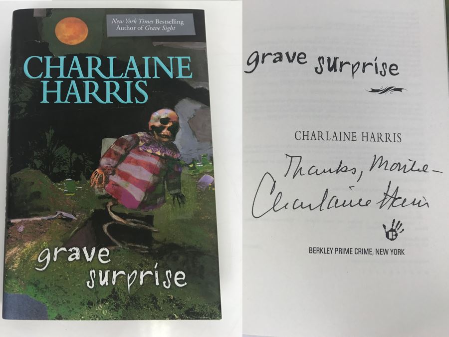 Signed First Edition 2006 Hardcover Book Grave Suprise By Charlaine Harris