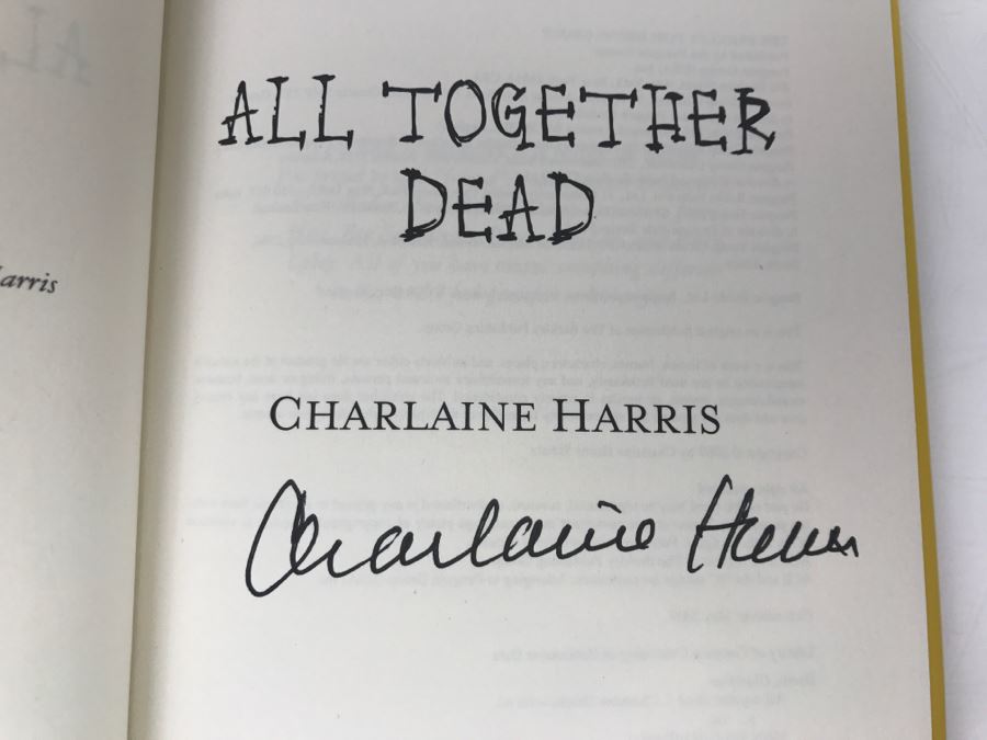 Signed First Edition 2007 Hardcover Book All Together Dead By Charlaine Harris [Photo 6]