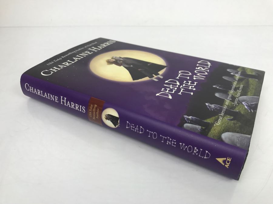 Signed First Edition 2004 Hardcover Book Dead To The World By Charlaine Harris [Photo 3]