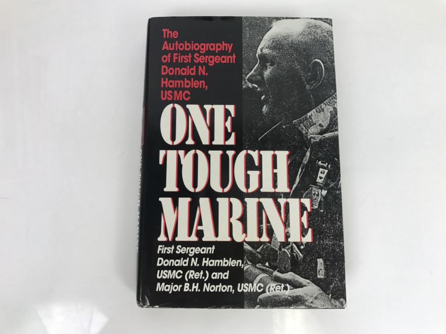 Signed 1993 Hardcover Book One Tough Marine The Autobiography Of First ...