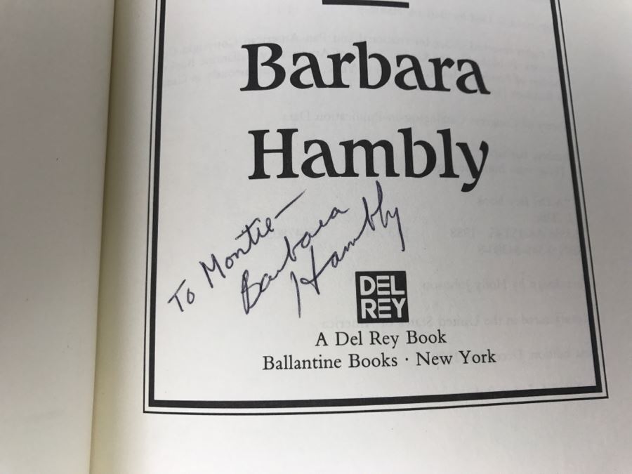 Signed First Edition 1988 Hardcover Book Those Who Hunt The Night By Barbara Hambly [Photo 6]
