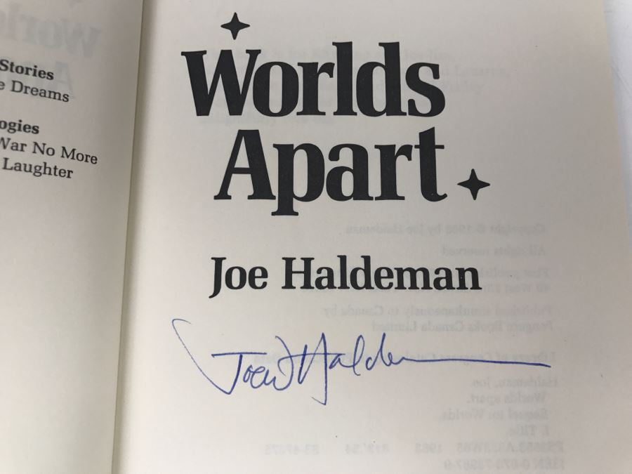 Signed 1983 Hardcover Book Worlds Apart By Joe Halderman [Photo 7]