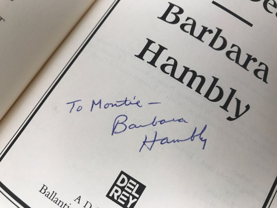 Signed First Edition 1995 Traveling With The Dead By Barbara Hambly [Photo 7]