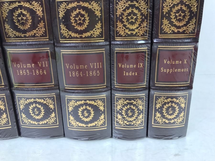 UPDATED: COMPLETE Sealed Set Of (10) Easton Press Hardcover Books The Collected Works Of Abraham Lincoln Volumes I-X 1824-1865 [Photo 11]